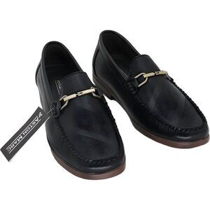 Aston Marc Perforated Bit Loafer Slip-On Black Dress Shoe Men's US 10.5M